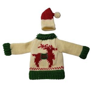 Christmas Sweater and Hat for Bottle of Wine (or drink of choice ; )